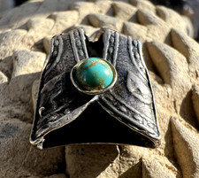 Vintage Southwestern COWBOY VEST CHARM sterling silver Fred Harvey era - Additional view 4