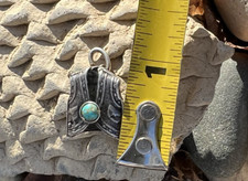 Vintage Southwestern COWBOY VEST CHARM sterling silver Fred Harvey era - Additional view 5