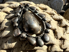 Vintage SOUTHWESTERN FRED HARVEY ERA pendant sterling silver dangle (A1)