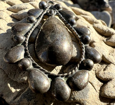 Vintage SOUTHWESTERN FRED HARVEY ERA pendant sterling silver dangle (A2)