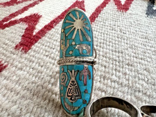 Lot of 13 Vtg SOUTHWESTERN STERLING SILVER rings 75g .925 Fred Harvey Bell Tradi - Additional view 5