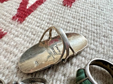 Lot of 13 Vtg SOUTHWESTERN STERLING SILVER rings 75g .925 Fred Harvey Bell Tradi - Additional view 6