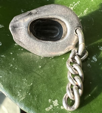 Vintage turquoise STERLING SILVER COWBOY HAT CHARM .925 Fred Harvey era Western - Additional view 2