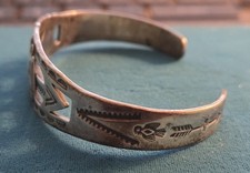 OLD PAWN FRED HARVEY ERA THUNDERBIRD CUFF STERLING SILVER 17.1g SOUTHWEST - Additional view 3