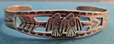 OLD PAWN FRED HARVEY ERA THUNDERBIRD CUFF STERLING SILVER 17.1g SOUTHWEST - Additional view 5