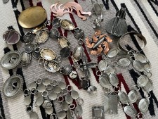 Vintage 18-PIECE lot jewelry tourist concho belts cuffs some Fred Harvey era - Additional view 2