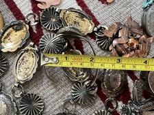Vintage 18-PIECE lot jewelry tourist concho belts cuffs some Fred Harvey era - Additional view 19