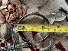 Vintage 18-PIECE lot jewelry tourist concho belts cuffs some Fred Harvey era - Additional view 20