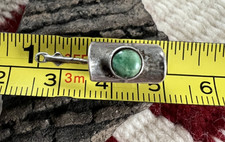 Vintage turquoise STERLING SILVER CONESTOGA WAGON CHARM .925 Fred Harvey era - Additional view 5