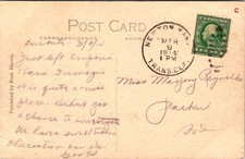 Postcard Emporia Kansas Commercial St South 5th Ave Fred Harvey Hand Colored 652 - Additional view 1