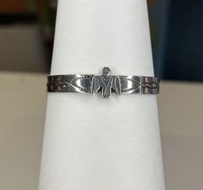 Vtg Coin Silver Small Cuff Thunderbird Fred Harvey Era Silver Products Bracelet - Additional view 3
