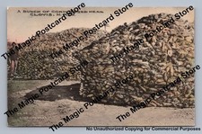 Corn Cribs CLOVIS New Mexico Antique Hand Colored Albertype Fred Harvey ~1910s