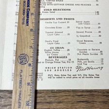 Dining Menu Fred Harvey Restaurant Hollywood CA Dinner Fred Harvey Union Station - Additional view 6