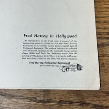 Dining Menu Fred Harvey Restaurant Hollywood CA Dinner Fred Harvey Union Station - Additional view 10