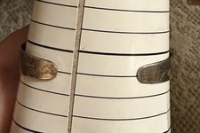 Navajo Native American Fred Harvey Era Turquoise Sterling Silver Cuff Bracelet - Additional view 6