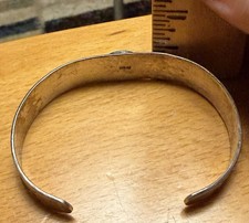 Navajo Native American Fred Harvey Era Turquoise Sterling Silver Cuff Bracelet - Additional view 9