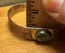 Navajo Native American Fred Harvey Era Turquoise Sterling Silver Cuff Bracelet - Additional view 10
