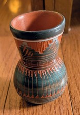 Small  Navajo Etched Vase from Fred Harvey Gallery  - Additional view 1