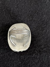 Vintage Navajo Fred Harvey Era Rectangular Green Turquoise Sterling Ring Sz 7.5 - Additional view 3