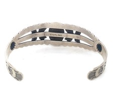 Vintage Fred Harvey Era Sterling Crossed Arrow Turquoise Bracelet - Additional view 2