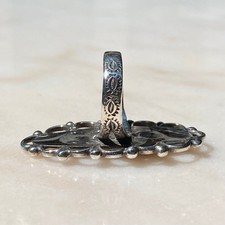 FRED HARVEY ERA SHADOW BOX TURQUOISE STOPLIGHT STAMPED STERLING SILVER RING 6.75 - Additional view 10