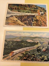 Vtg Lot Of 4 Santa Fe Railroad Postcard Linen Fred Harvey Unused - Additional view 1