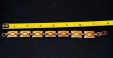 Fred Harvey Era Copper Bracelet Southwestern Style Aztec Engraving - Additional view 8