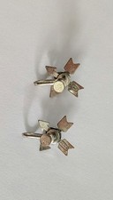 Sterling Silver Turquoise Native American Crossed Arrow Earrings Fred Harvey Era - Additional view 2