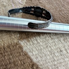 VTG Fred Harvey Era Navajo Double Thunderbird Turquoise Cuff Sterling Bracelet - Additional view 6