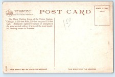 1920 Chicago Illinois Postcard  Main Waiting Room Union Station Fred Harvey - Additional view 1