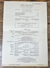Santa Fe Railroad Dining Car Menu Super Chief Train Dinner Fred Harvey Railway - Additional view 3