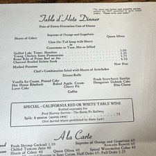 Santa Fe Railroad Dining Car Menu Super Chief Train Dinner Fred Harvey Railway - Additional view 4