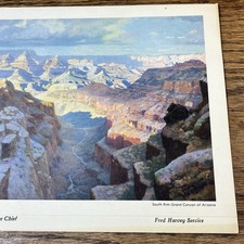 Railway Dining Car Menu Fred Harvey Santa Fe Railroad Super Chief Train Dinner - Additional view 2