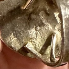 Vintage SS Diné Navajo Fred Harvey Era/Old Pawn Tourquoise Claw Ring - Additional view 9