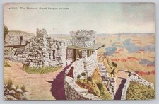 Fred Harvey Grand Canyon Arizona The Lookout Telescope Vintage Postcard