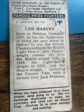 1938 Fred C. Cartledge Razors Famous Prize Fighters - Len Harvey #39 - Additional view 6