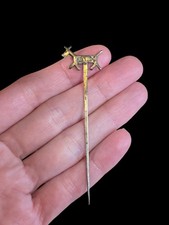 RARE VINTAGE NAVAJO FRED HARVEY ERA HORSE HOR D'OEUVRE STERLING SILVER SKEWER