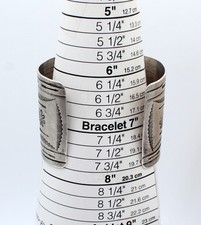 Native American Fred Harvey ERA wide floral stamped sterling cuff 85.99g - Additional view 4