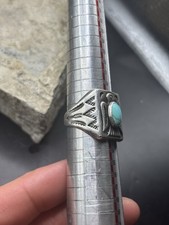 VTG Bell Trading Post Sterling Turquoise Thunderbird Ring - Fred Harvey Era 9.5 - Additional view 10