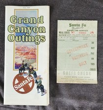 SANTA FE 1928 BKLT.  FRED HARVEY MEAL CHECK + ALVARADO HOTEL NEW MEXICO - Additional view 1