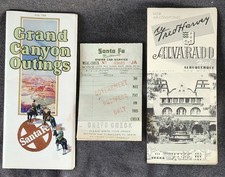 SANTA FE 1928 BKLT. FRED HARVEY MEAL CHECK + ALVARADO HOTEL NEW MEXICO