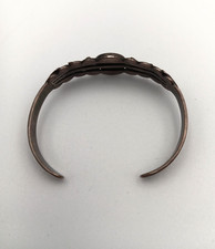 Fred Harvey Era Sterling Silver Navajo Green Turquoise Arrows Cuff Bracelet - Additional view 5