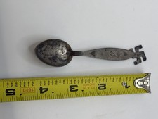 Antique Whirling Log Fred Harvey Era Navajo Sterling Silver Hand Made Spoon 925 - Additional view 5