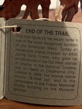 Fred Harvey END OF TRAIL lazer art - Additional view 2