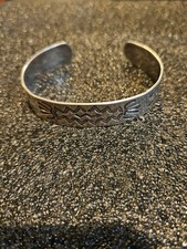 Early Antique Fred Harvey Era Navajo Sterling /Coin Silver Bracelet Whirling Log - Additional view 6