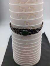 Fred Harvey Era Sterling Silver Navajo Green Turquoise Arrows Cuff Bracelet - Additional view 9