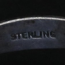 VTG Sterling Silver - NAVAJO Fred Harvey Turquoise Stamped 5