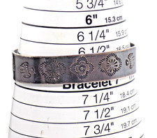Fred Harvey Era Hand Stamped Thunderbird Whirling Logs Sterling Silver Bracelet - Additional view 4