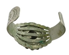 Vtg Fred Harvey Era Navajo Domed Thunderbird Morning Stars Cuff Bracelet - Additional view 3