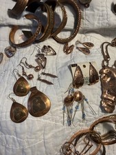 Vintage Southwestern Copper Jewelry Bennett Bolo Renoir Fred Harvey Bell Trading - Additional view 3